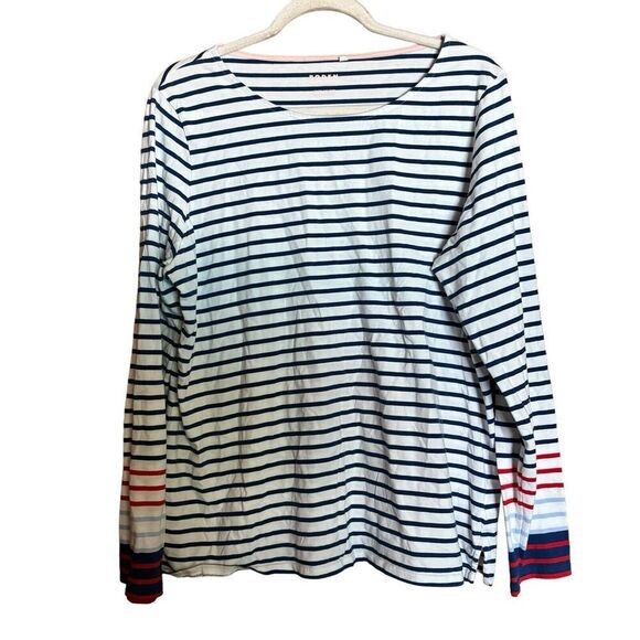 Boden Top Womens 20 22 Multicolor Striped Long Sleeve Breton Blouse - Picture 1 of 9